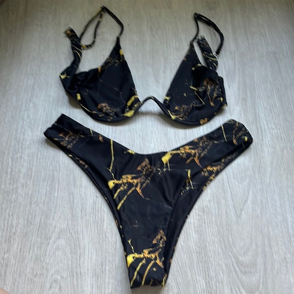 Zaful Other - Black yellow bikini